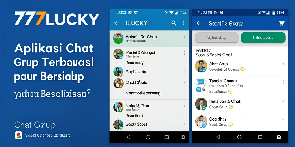 Tampilan antarmuka aplikasi Chat Grup 777LUCKY
