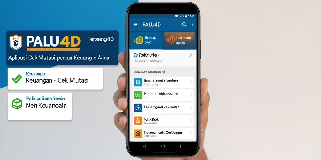 Tampilan antarmuka utama PALU4D untuk cek mutasi keuangan.