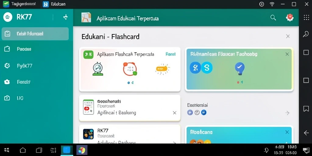 Antarmuka aplikasi RK77 yang ramah pengguna dan fungsional.
