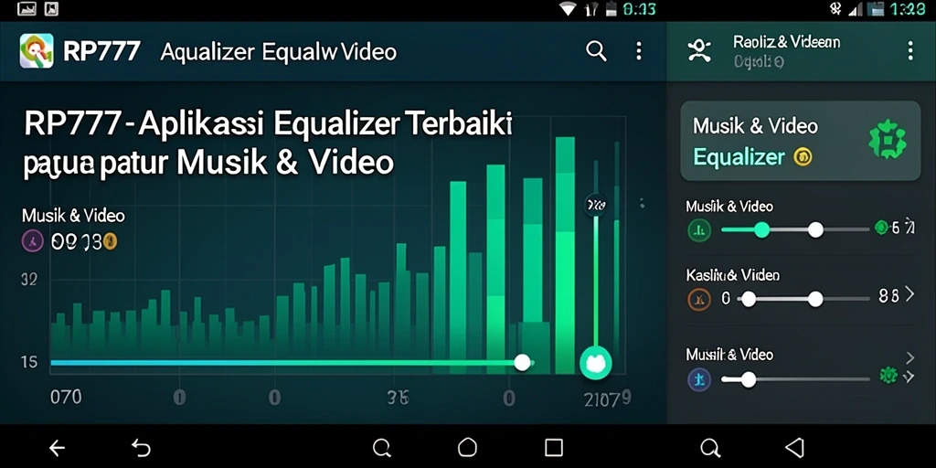 Antarmuka RP777 menampilkan pengaturan Equalizer yang intuitif dan responsif.