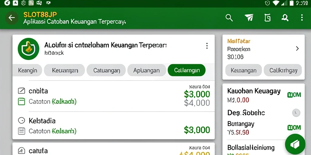 Tampilan antarmuka SLOT88JP untuk pengelolaan Catatan Keuangan yang sederhana dan efektif.