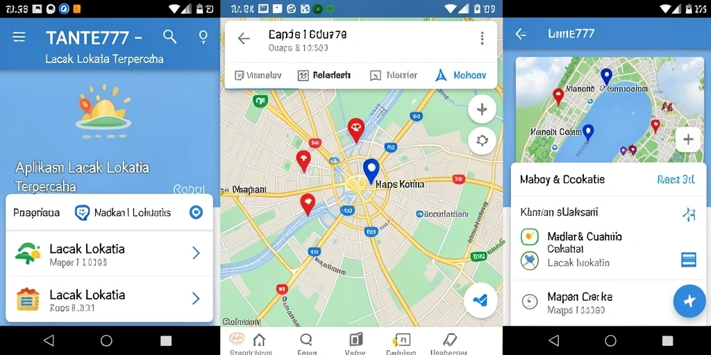 Tampilan antarmuka TANTE777 yang bersih dan informatif dalam Lacak Lokasi.