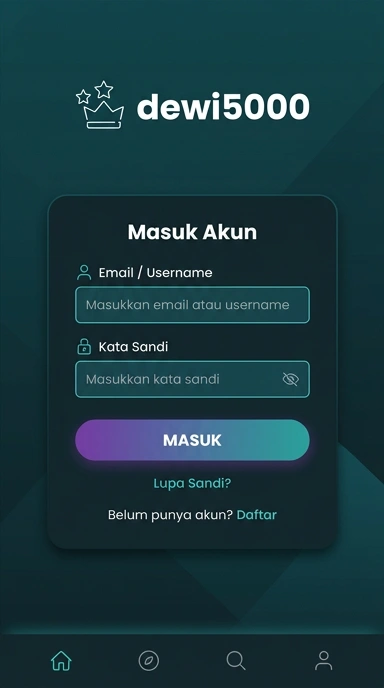 Cara Masuk Akun dewi5000 untuk Pengguna Android